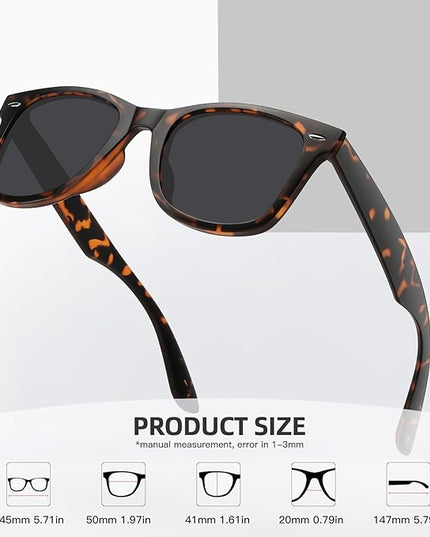 MEETSUN Polarized Sunglasses for Women Men Classic Retro Square Frame Driving Sun Glasses UV Protection