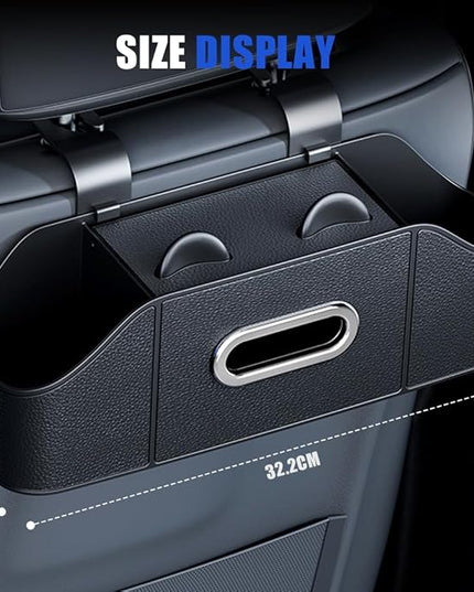 Multifunctional Car Back Seat Storage Organize, Car Back Seat Organizer Durable Cars Cup Holder, Back Seat Cars Organizer for SUV Sedan and Truck (Black)