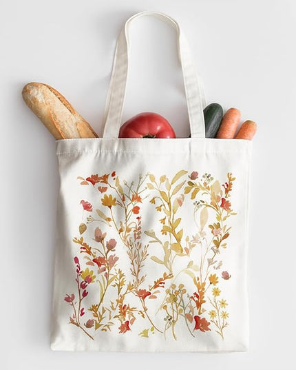 Horaldaily Canvas Tote Bag,Reusable Shoulder Tote Bag for Women Lady Casual Vacation, Shopping, Work, Gym