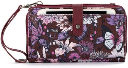 Sakroots Artist Circle Smartphone Crossbody in Coated Canvas, Detachable Wristlet Strap