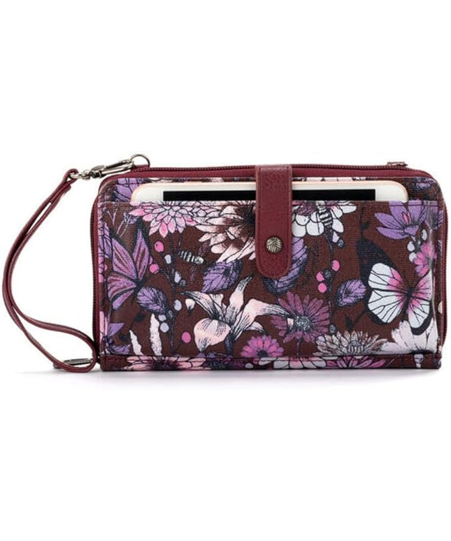 Sakroots Artist Circle Smartphone Crossbody in Coated Canvas, Detachable Wristlet Strap