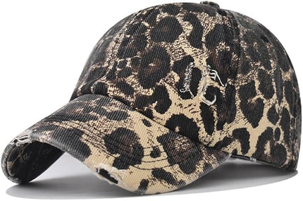 Classic Vintage Distressed Baseball Cap, Washed Cotton, Adjustable Fit