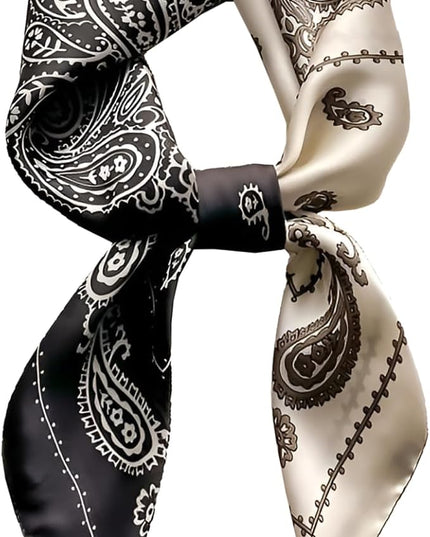 Head Bandanas Scarf for Women Silk Satin Hair Scarf Lightweight Vintage Fashion Square Neck Scarves Gift