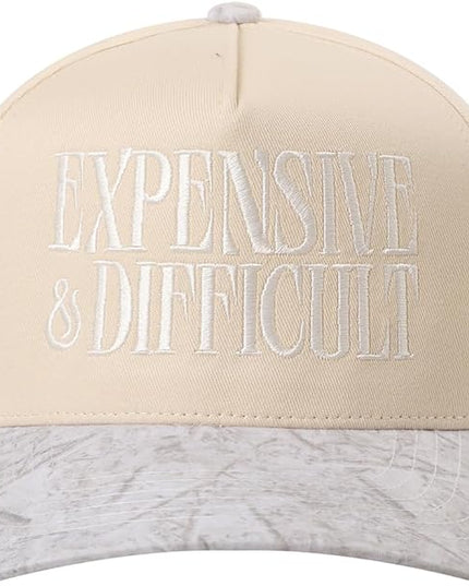 MIRMARU Two-Tone Vintage Canvas Trucker Hats for Men & Women, Adjustable Size Baseball Caps with Trendy Embroidered Design