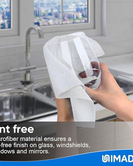 Shop Towels Rags, 150 Pack Reusable Shop Rags Bulk Microfiber Cleaning Cloth Lint Free Cleaning Towels for Car Kitchen Automotive Bar Mechanic Restaurant Garage, 11.5"x 11.5", White