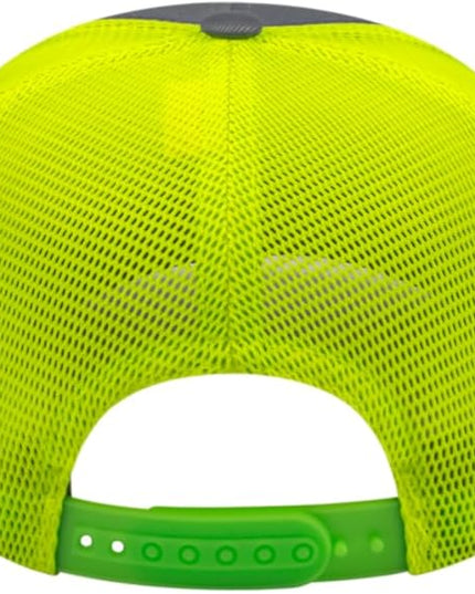 Cap America i8502 Flexfit 110 Premium Mid Profile 6-Panel Mesh Back Trucker Cap Hat w/UV Guard & Adjustable Snapback