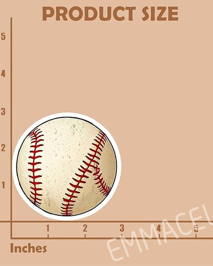 (3PCS) Baseball Sticker, Sport Stickers - Waterproof Vinyl Decal for Laptop, Water Bottle, Tumbler, Scrapbook, Helmet, Gift for Baseball Lovers, Baseball Team Size 3" x 3"
