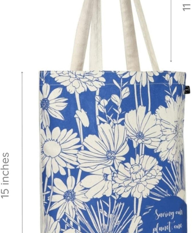 Ecoright Tote Bag for Women with Zipper, Small Tote Bag, Canvas Bag, Reusable Cotton Bag for Beach, Grocery, School & Work