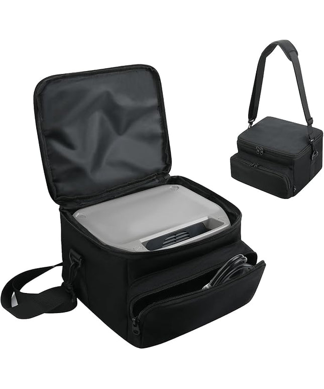 Cosmos Portable Power Station Carrying Case Bag Compatible with Eco-flow River 2/3-256Wh Generator Protective Shoulder Storage Bag Cover with Pocket for Outdoor Travel Camping Charging Accessories