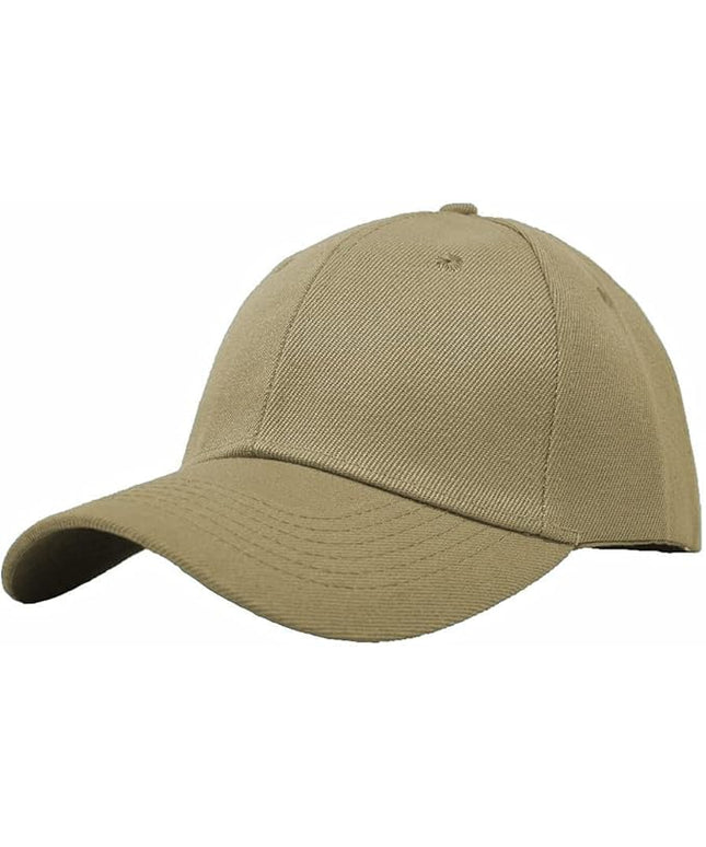 Glory Max Plain Baseball Cap Hook & Loop Strap Adjustable Solid Blank Curved Visor Hat