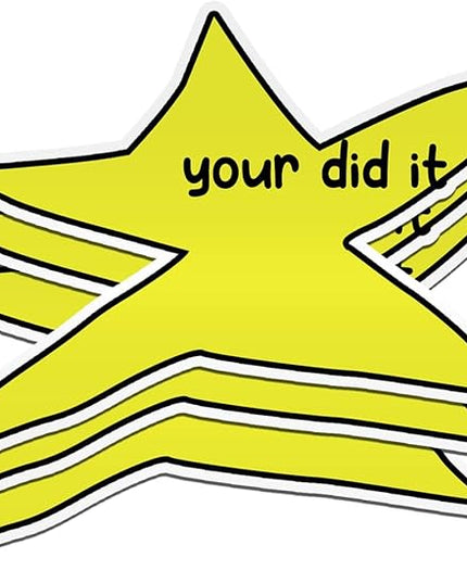 (3PCS) Your Did It Star Meme Sticker Funny Meme Star Hydroflask Stickers Motivation Positive Die-Cut Waterproof Vinyl Sticker for Water Bottle Tumbler Phone Case Laptop Cars (3 inches)