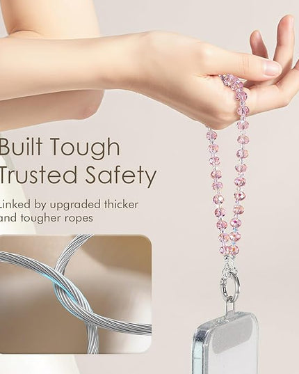 SURPHY Phone Charm, Phone Charms Strap with Tether Tab & Premium Metal Buckle, Cellphone Wrist Strap Chain