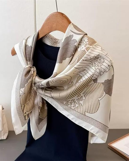 Julunar Silk Like Head Scarf for Women - Satin Large Hair Scarves - 35" Square Silk Hair Wrap for Sleeping with Gift Packed