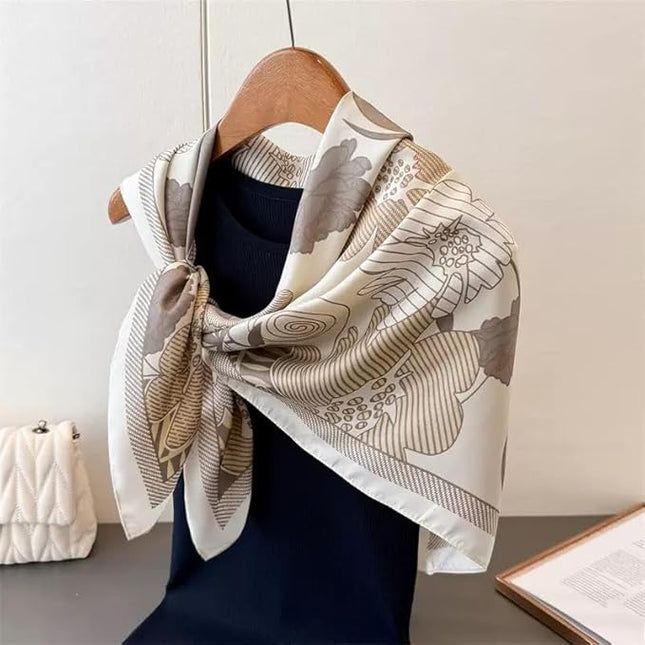 Julunar Silk Like Head Scarf for Women - Satin Large Hair Scarves - 35" Square Silk Hair Wrap for Sleeping with Gift Packed