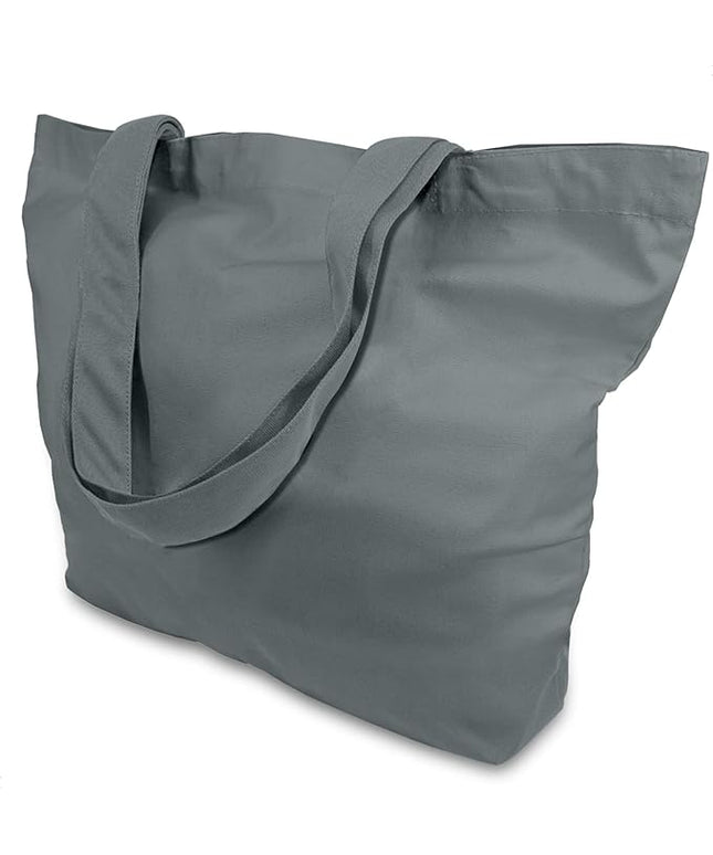 TOPDesign 3-Pack Super Strong Large 12oz Cotton Canvas Tote Bags, Reusable Grocery Shopping Cloth Bags, Fashionable Two-Tone Totes for Crafts, DIY Your Creative Designs