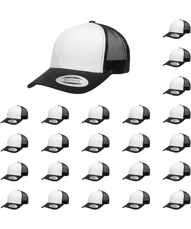 Yupoong Classic Premium Mesh 6 Panel Retro Trucker Cap | Mid Profile Snapback | OSFA | Bulk Pack Available