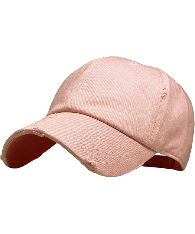 KBETHOS Vintage Washed Distressed Cotton Dad Hat Baseball Cap Adjustable Polo Trucker Unisex Style Headwear