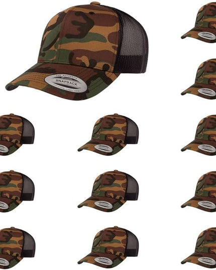 Yupoong Classic Premium Mesh 6 Panel Retro Trucker Cap | Mid Profile Snapback | OSFA | Bulk Pack Available