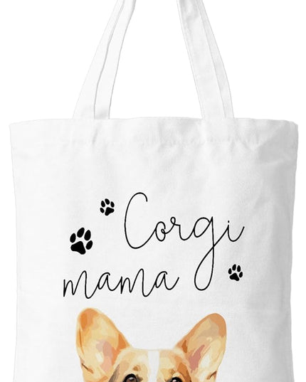 Dog Mama Canvas Tote Bag for Women, Dogs Lover Gift for Dog Mom, Birthday Christmas Cute Rottweiler Gifts For Women.