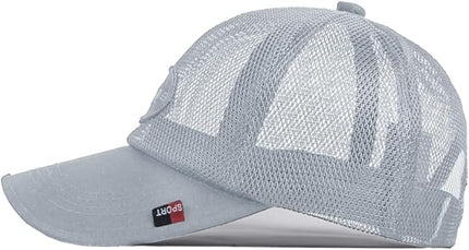FASHIXD Mesh Baseball Cap for Men Women Summer Breathable Trucker Hats Running Hats Outdoor Sports Quick Dry Hat