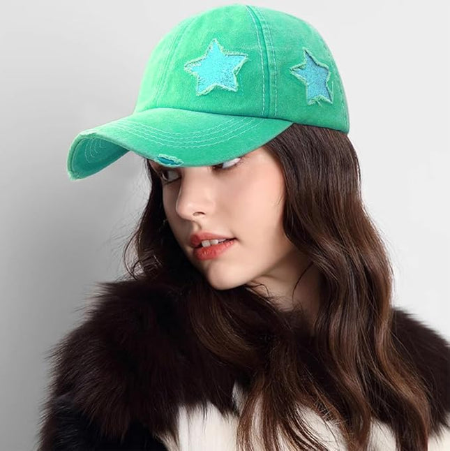 YeeHeen Ponytail Baseball Cap for Women High Messy Bun Caps Washed Cotton Hats