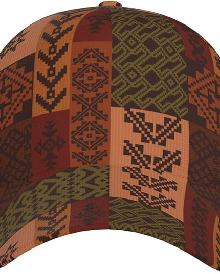 African Ethnic Tribal Style Baseball Cap for Men Women, Fashion Adjustable African Hat Casual Trucker Hats Sun Caps