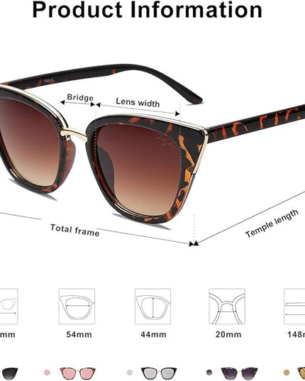SOJOS Cat Eye Designer Sunglasses Fashion UV400 Protection Glasses SJ2052