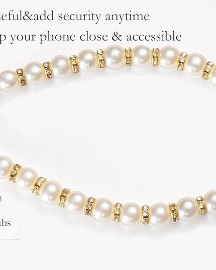 Phone Charms Strap Wrist Chain Bracelet Phone Strap Detachable Anti Theft Anti-Fall Safety Hands-Free(2xPads) Fit Apple&Most Smartphones