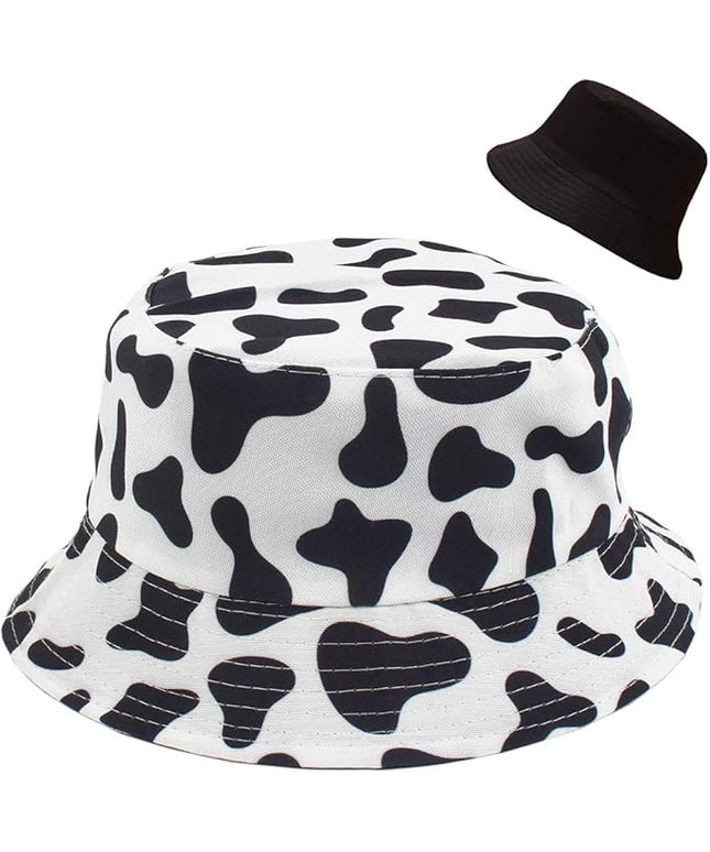 Malaxlx Unisex Bucket Hat Beach Sun Hat Aesthetic Fishing Hat for Men Women Teens, Reversible Double-Side-Wear