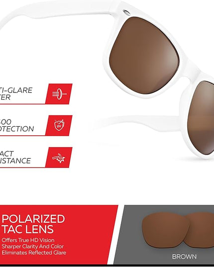 Retro Rewind Polarized Sunglasses for Men and Women - UV Protection Classic Sun Glasses