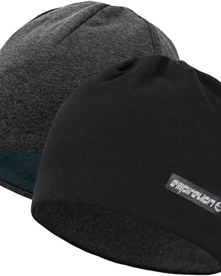 EMPIRELION Softshell Winter Fleece Lined Beanie Hats, 9" Running Skull Cap Thermal Tactical Watch Cap Men Women