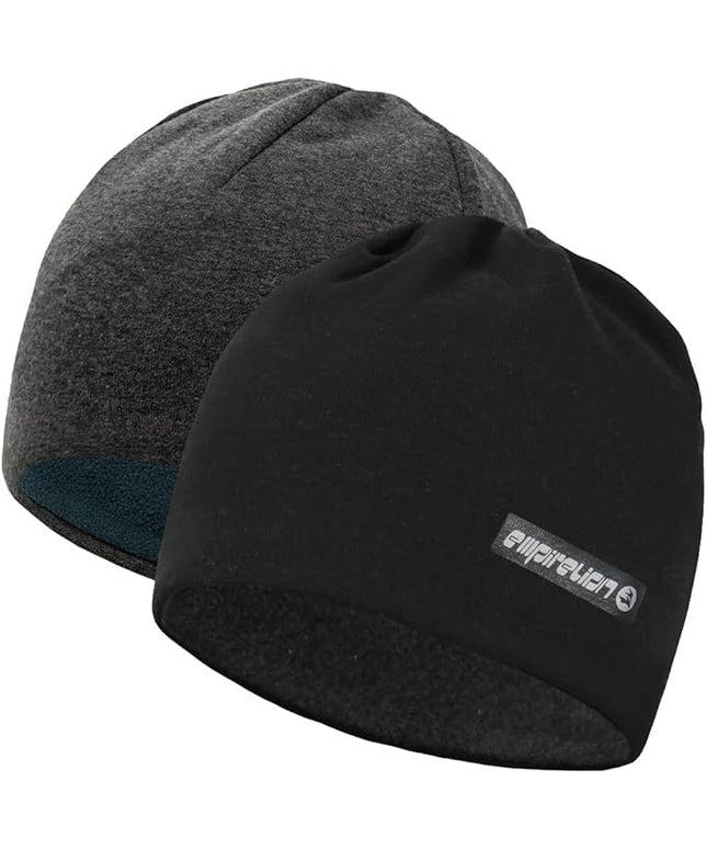 EMPIRELION Softshell Winter Fleece Lined Beanie Hats, 9" Running Skull Cap Thermal Tactical Watch Cap Men Women