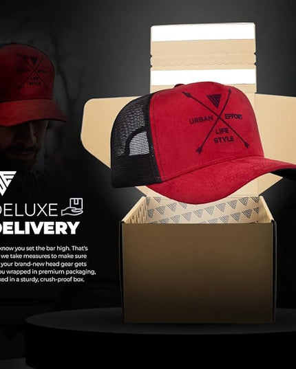 Urban Effort Mesh Back Cap - for Men and Women Baseball Hat 5-Panel Trucker Hat - Great Snapback Closure for Hunting & Hiking