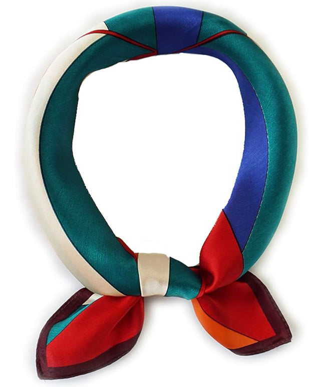 ANDANTINO 100% Mulberry Silk Scarf -21” Lightweight Square Neckerchief – Breathable Digital Printed Scarves with Gift Packed