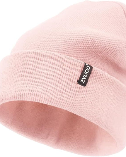 Zylioo Oversize Beanie Hats, XXL Big Size Ribbed Knit Cuffed Winter Hat for Cold Weather, Warm Skull Watch Cap