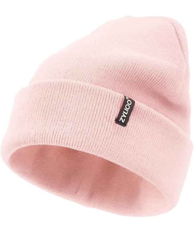 Zylioo Oversize Beanie Hats, XXL Big Size Ribbed Knit Cuffed Winter Hat for Cold Weather, Warm Skull Watch Cap