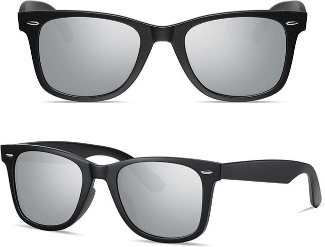 MEETSUN Polarized Sunglasses for Women Men Classic Retro Square Frame Driving Sun Glasses UV Protection