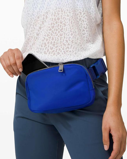 YOSHUYUKI Fanny Pack Cross Body Bag Small Crossbody Bags for Women Men Trendy Nylon Waterproof Mini Purse Travel Running Belt Lulu Dupes Bum Hip Chest Waist Pack Side Bag Must Have Blue