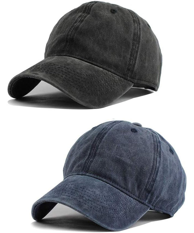 HH HOFNEN Men Women Washed Distressed Twill Cotton Baseball Cap Vintage Adjustable Dad Hat