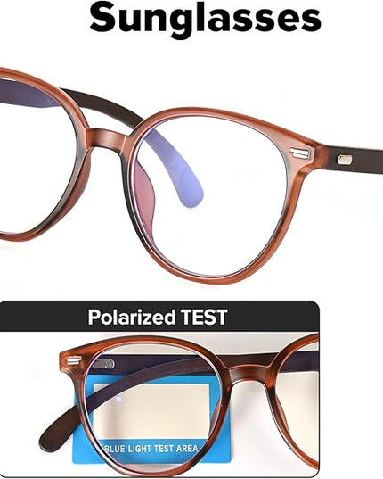 Blue Light Blocking Glasses for Computer/Gaming/Mobile Video - Reduce Eye Strain & Improve Sleep for Men and Women
