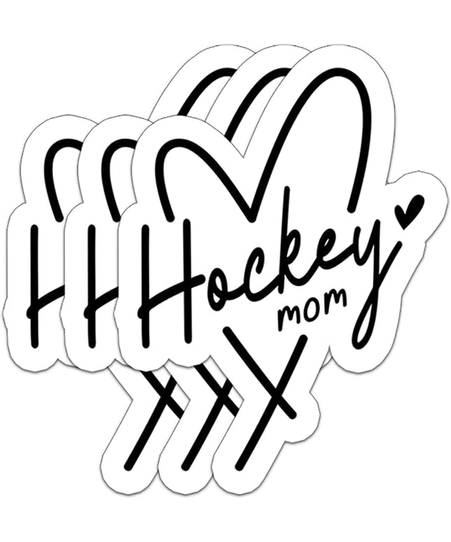 (3PCS) Hockey Mom Stickers – Waterproof Vinyl Decals for Water Bottles, Car, Laptop, Tumbler, Phone Case – Hockey Mom Gift for Moms, Mamas & Grandmas – Size 3" x 2.2"