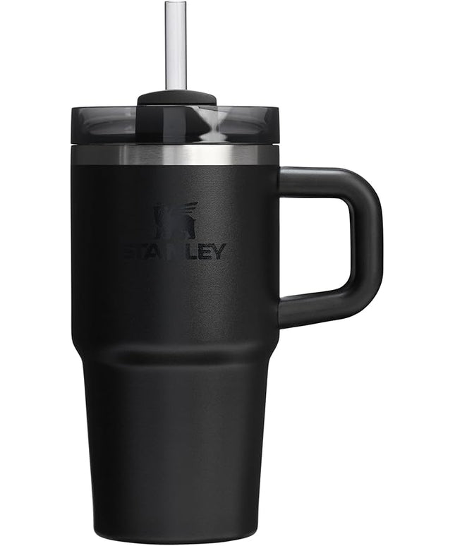STANLEY Quencher H2.0 Tumbler with Handle and Straw 20 oz | Flowstate 3-Position Lid | Cup Holder Compatible for Travel | Insulated Stainless Steel Cup | BPA-Free | Black 2.0