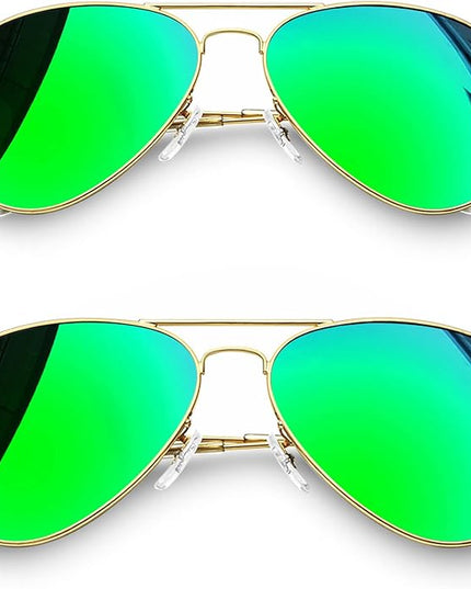 Joopin Polarized Metal Aviation Sunglasses Men, Classic Military Sun Glasses Women, Rectangle Shades UV400 Protection Costume