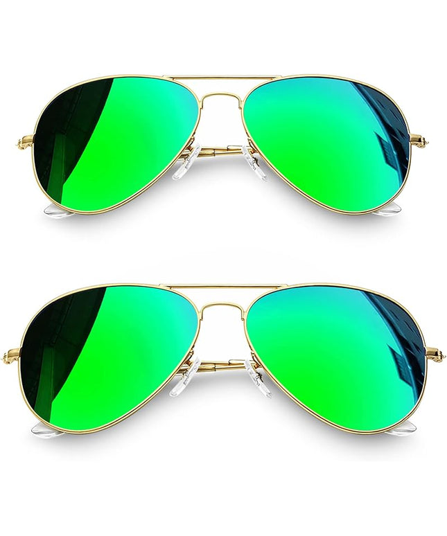 Joopin Polarized Metal Aviation Sunglasses Men, Classic Military Sun Glasses Women, Rectangle Shades UV400 Protection Costume