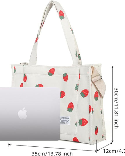 Valleycomfy Corduroy Tote Bag for Women Travel Crossbody Bag Purse Women Shoulder Bags Work Handbags Everyday Hobo Bag
