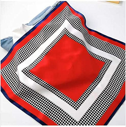 ANDANTINO 100% Real Mulberry Silk Scarf -21'' x 21''- Lightweight Neckerchief –Women Men Small Square Digital Printed Scarves