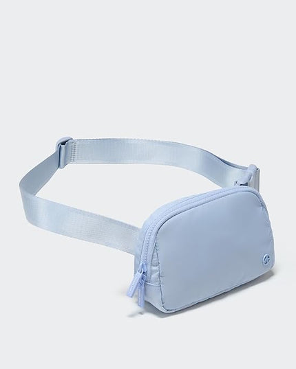 Pander Two Way Zipper Fanny Pack Nylon Everywhere Belt Bag for Women, Water Repellent Waist Packs, Crossbody Bags with Adjustable Strap (Windmill Blue).