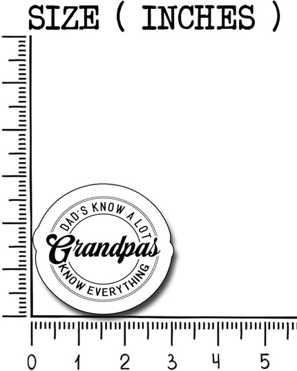 (3Pcs) Dad's Know a Lot Grandpas Know Everything Sticker, Gifts Dad Decorate Books Laptop Phone, Water Bottles Kindles Stickers, Tumbler Sticker Waterproof Vinyl Decorate Sticker 3" Inch
