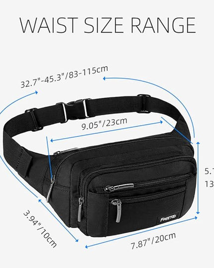 FREETOO Waist Pack Bag Fanny Pack for Men&Women Hip Bum Bag with Adjustable Strap for Outdoors Workout Traveling Casual Running Hiking Cycling