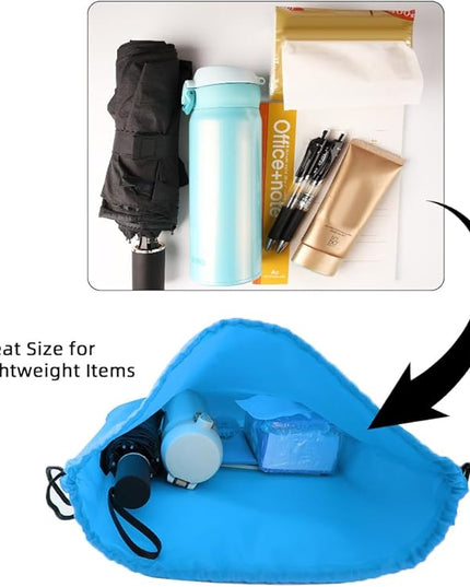 GoodtoU Drawstring Backpacks, Drawstring Bags Bulk Nylon Backpack Cinch Sack for Sport, Traveling, Team (20Pcs, Sky Blue)